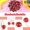50pcs Artificial Fruit Cherries,Lifelike Fake Cherry Simulation Decor